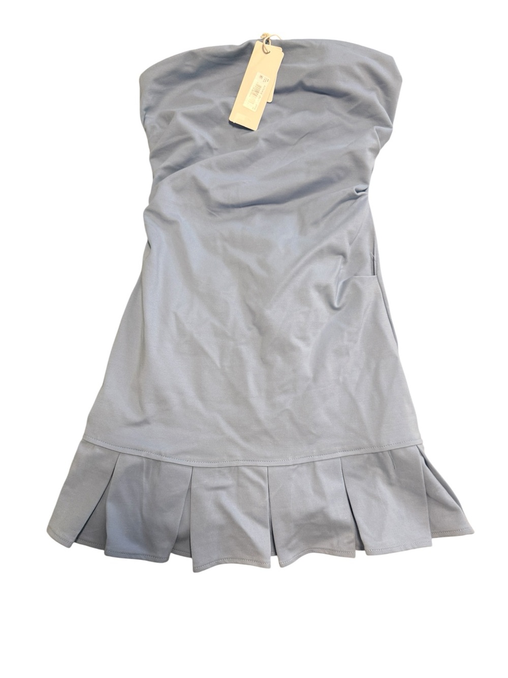 NWT Altar'd State blue strapless  Pleated-Hem Dress XS